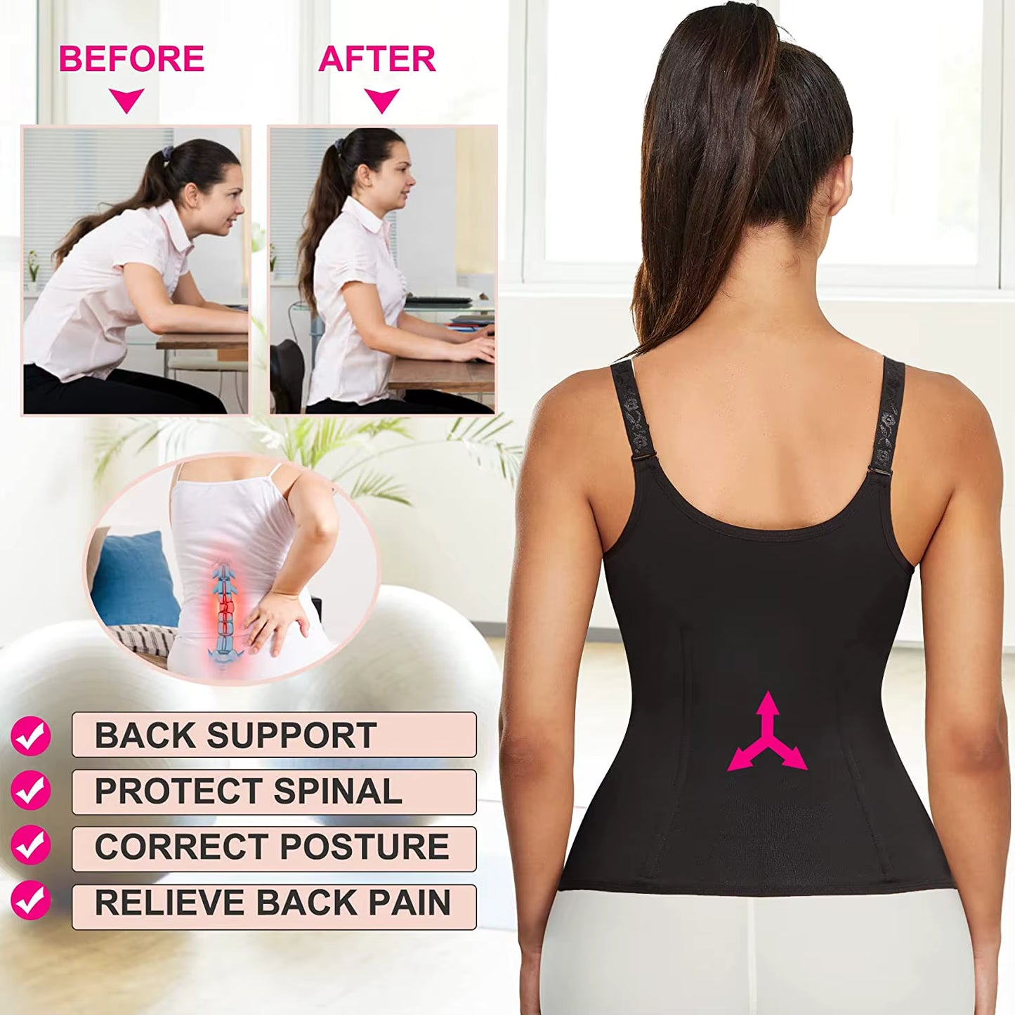 THE TRIM VEST EliteFit Waist Trainer: Premium Shaping & Posture-Enhancing Body Sculptor